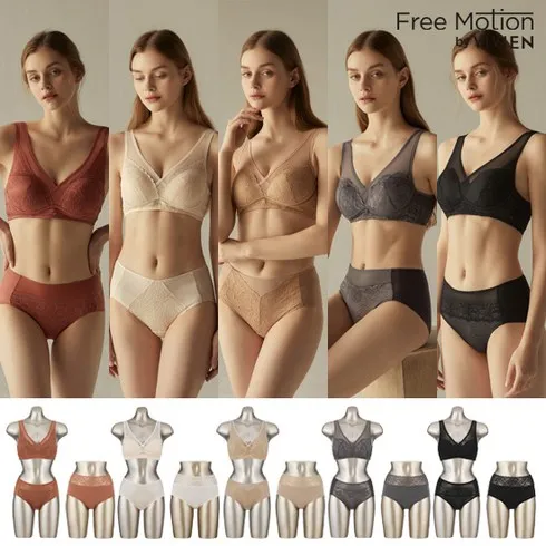 나를 특별하게 만든- 비비안 오가닉코튼모달 브라팬티 5세트팬티5종 최다인기