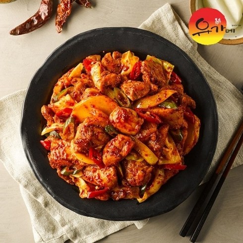 닭갈비 전문 브랜드 유가네 양념닭갈비 국내산 닭다리살 사용