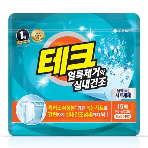 유튜브에서 소문난-  테크 한장빨래 듀얼파워 세탁세제 총 90매  퐁퐁 주방세제 1.2L (일반드럼 겸용 구매하고 혜택 받아가세요