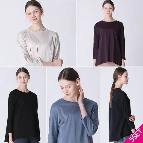 후기 1위- 23FW 여성 더블페이스드 코튼 티블라우스 5종 비교분석