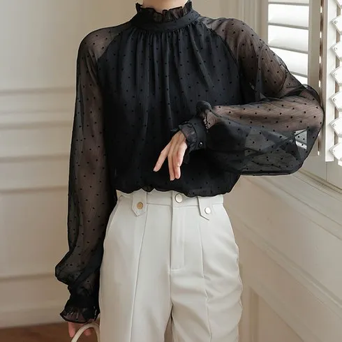 내돈내산후기 뉴 튤 스카프 시스루 블라우스 4종 만족도 최고상품