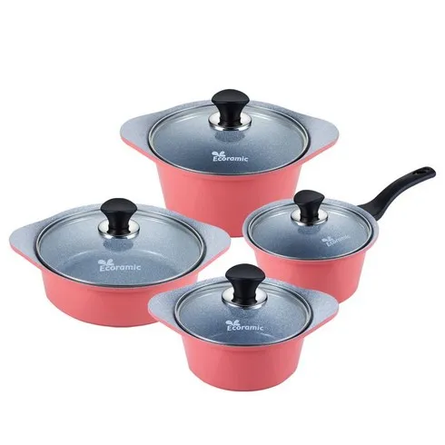 믿고 주문하는데 이유가있죠 에코라믹 페블 통주물 IH 냄비 4종 풀세트 만족도 최고상품