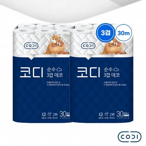 방송에 나온 하얀티슈화장지30m 90롤 3팩세트 믿고보는 당일배송