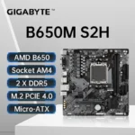 GIGABYTE B650M S2H 마이크로 ATX B650 DDR5 6400 +(OC) MHz M.2 PCIe 4.0 X16 96G AMD Ryzen 7000 시리즈 AM5 마더보드, 신제품