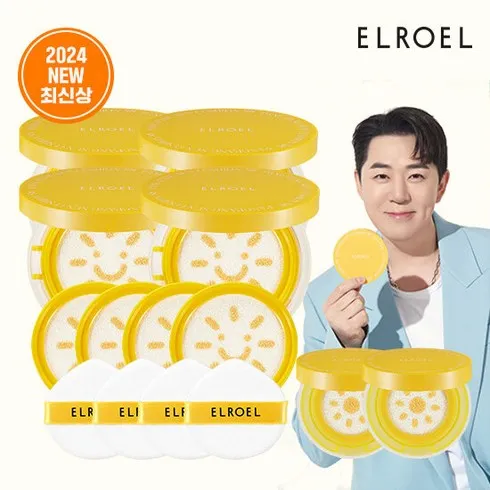 실시간 방송제품 엘로엘 팡팡 빅 선쿠션 본품 25g x 2개  미니 8g 믿고보는 당일배송