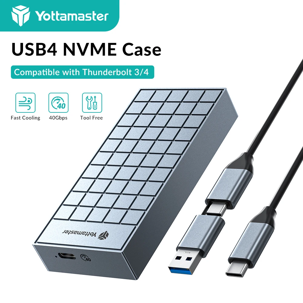 Yottamaster 썬더볼트 4/3 NVMe 케이스