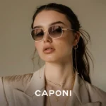 CAPONI -여성용 선글라스 패션 스퀘어 트렌디 스타일 선글라스 그라디언트 렌즈 UV400 보호 안경 팩 CP21032