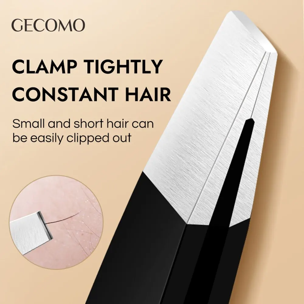 사람들이 꾸준히 좋아하는 ​GECOMO 스테인리스 스틸 블랙 눈썹 족집게 빛나는