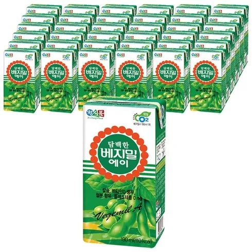 엄마들도 좋아하는 담백한 베지밀A 검은콩두유 190ml x 80팩 실시간 인기