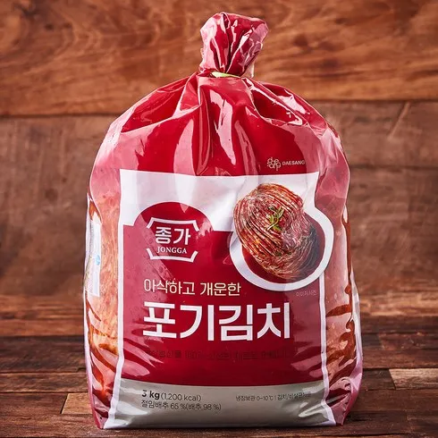 살준비 됐지?  종가 중부식 포기김치 11kg (5.5kg X 2 완전 좋아요