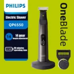 필립스 Norelco OneBlade 남성용 페이스 하이브리드 전기 수염 트리머 및 면도기