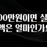 시간이 없다? 800만원이면 실수령액은 얼마인가요? 추천드릴게요