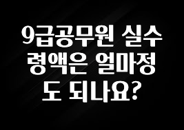 정성을 다하는 9급공무원 실수령액은 얼마정도 되나요? 확인해보세요