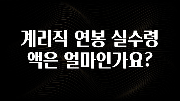 품절이 임박한 계리직 연봉 실수령액은 얼마인가요? 요약본만 확인해보세요