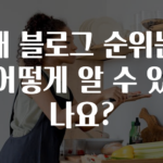 간단소식 ​내 블로그 순위는 어떻게 알 수 있나요? 지금떳다