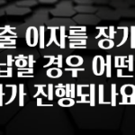 간편확인 대출 이자를 장기간 미납할 경우 어떤 절차가 진행되나요? 요약본만 확인해보세요