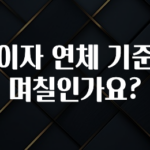 재구매율 1위 대출이자 연체 기준일은 며칠인가요? 지금떳다