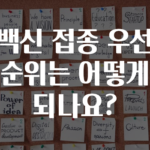 모두가 궁금해 했던 ​백신 접종 우선순위는 어떻게 되나요? 궁금하신가요?
