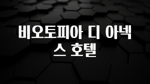 꾸준한 인기 비오토피아 디 아넥스 호텔 추천드릴게요