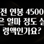 혜자소식 떳다 세전 연봉 4500만원은 얼마 정도 실수령액인가요? 군말없이 소개합니다