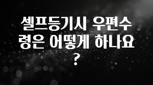 가성비 좋은 셀프등기시 우편수령은 어떻게 하나요? 30초면 확인 가능합니다