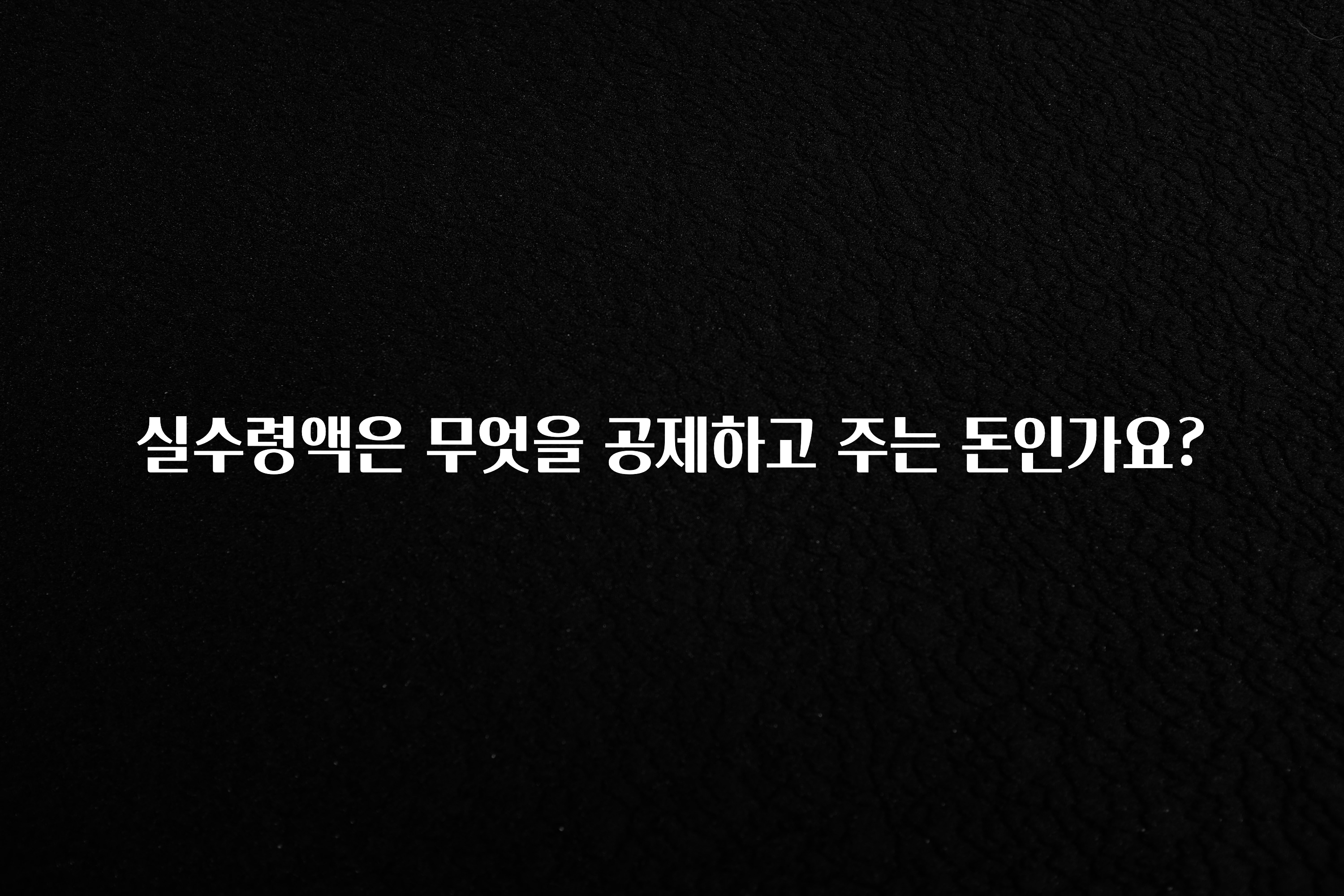 클릭하고 싶은 순간 실수령액은 무엇을 공제하고 주는 돈인가요? 아쉬움이 없습니다