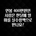 기다렸던 정보 연봉 400만원인 사람은 한달에 얼마를 실수령액으로 받나요? 업데이트된 소식입니다