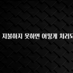 꾸준한 인기 이자를 지불하지 못하면 어떻게 처리되나요? 리뷰 해보겠습니다