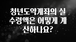 인스타 정보 청년도약계좌의 실수령액은 어떻게 계산하나요? 요약본만 확인해보세요