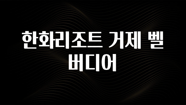 이거 아직도 몰라? 한화리조트 거제 벨버디어 한 번에 알려드립니다