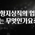 종.결.판 공항지상직의 업무는 무엇인가요? 지금떳다