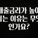 재구매율 1위 대출금리가 높아지는 이유는 무엇인가요? 후회하지 않습니다