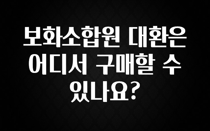 사랑을 담은 선물 보화소합원 대환은 어디서 구매할 수 있나요? 기억하세요