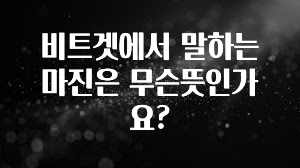 오늘 추천드려야 할 비트겟에서 말하는 마진은 무슨뜻인가요? 꼭 알아두세요