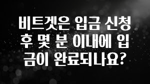 사실 찐정보는 비트겟은 입금 신청 후 몇 분 이내에 입금이 완료되나요? 실간 리뷰