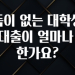 지금 당장 확인해야하는 이유 소득이 없는 대학생은 전세대출이 얼마나 가능한가요? 바로 소개합니다.