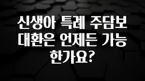 “꼭”클릭해야하는 이유 신생아 특례 주담보 대환은 언제든 가능 한가요? 좋은 정보