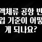 간단소식 액체류 공항 반입 기준이 어떻게 되나요? 리뷰 해보겠습니다