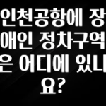 검색량 증가한 인천공항에 장애인 정차구역은 어디에 있나요? 주목하고 계십니다