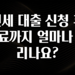 특별한 이유 전세 대출 신청 후 완료까지 얼마나 걸리나요? 알짜배기만 골라가세요