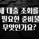 sns소식 전세 대출 조회를 위해 필요한 준비물은 무엇인가요? 무조건 확인