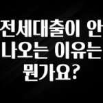 핫 소식 전세대출이 안나오는 이유는 뭔가요? 확인해보세요