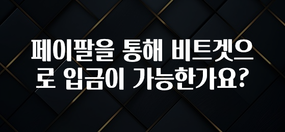 사실 찐정보는 페이팔을 통해 비트겟으로 입금이 가능한가요? 추천한 이유입니다
