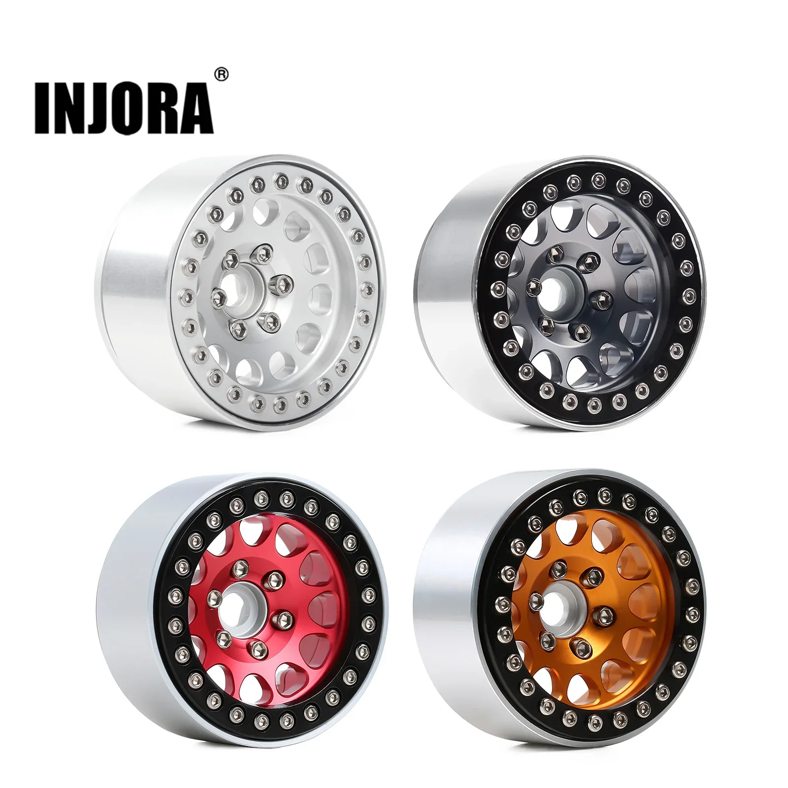 간단소식 INJORA 4Pcs CNC 알루미늄 합금 1.9 비드록 휠 림 1/10 RC 크롤러 자동차 축 SCX10 90046 AXI03007 TRX4 VS4-10 Redcat Gen8 확인해보세요