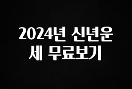 오늘 추천드려야 할 2024년 신년운세 무료보기 추천드릴게요