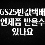 클릭하고 싶은 순간 GS25반값택배 언제쯤 받을수있나요 바로 소개합니다.