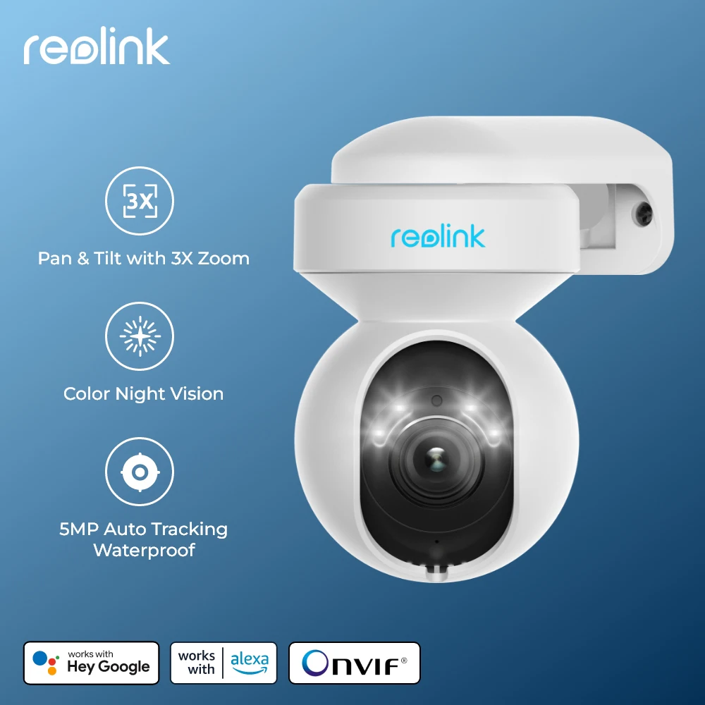 이달의 핫 Reolink E 시리즈 5MP WiFi 카메라 팬&틸트 3배 줌 IP 카메라 스마트 AI 감지 자동 추적 양방향 오디오 감시 카메라 확인해보세요