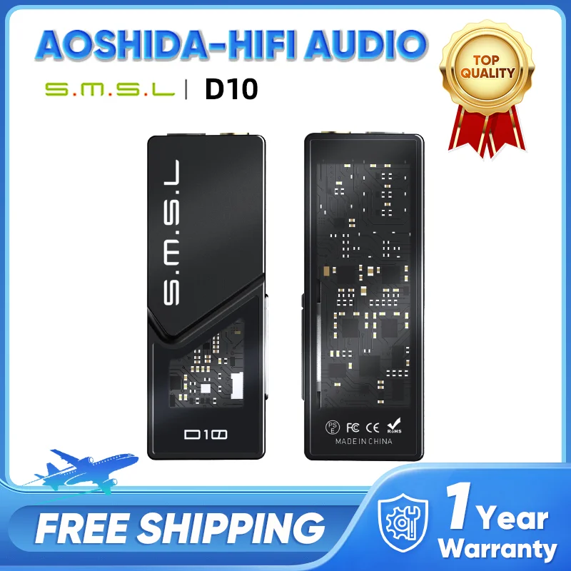드디어 공개 SMSL D10 휴대용 USB 헤드폰 앰프 고해상도 오디오 DAC 2x CS43131 디코딩 4.4mm 밸런스드 디지털 헤드폰 앰프 DSD256 32Bit 실사용 후기