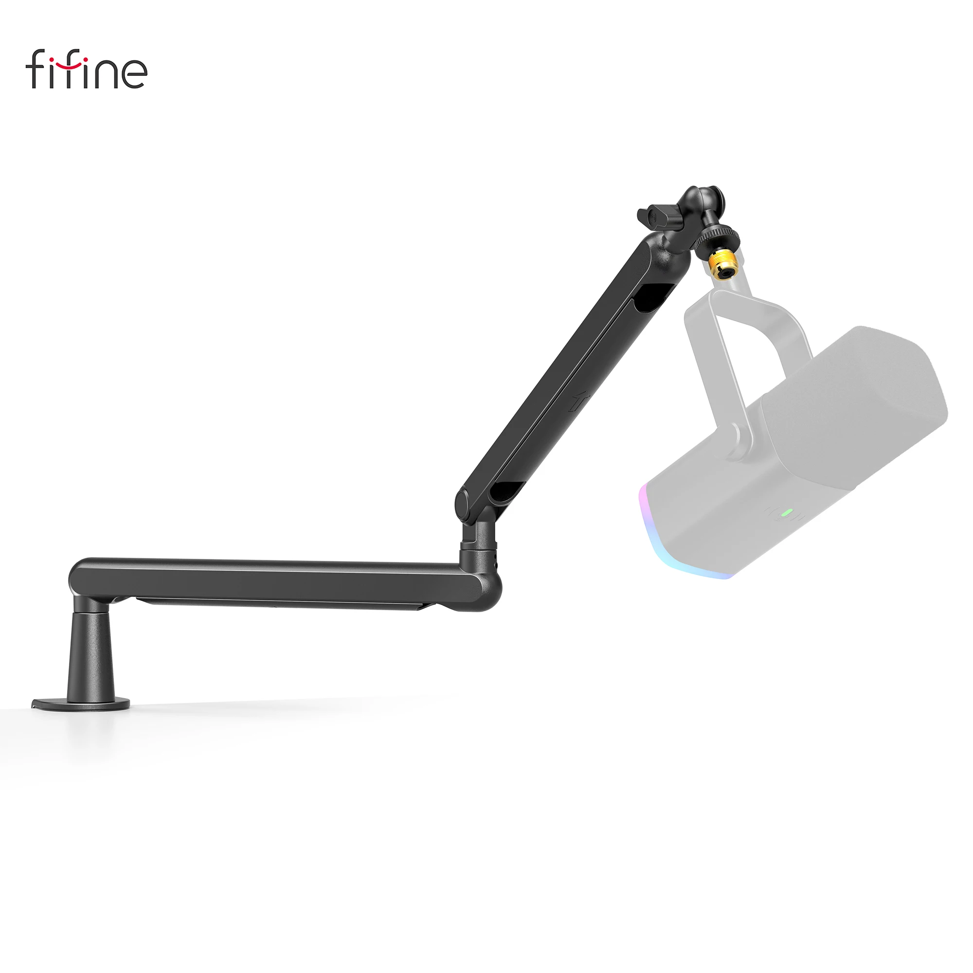 런칭 FIFINE 조정 가능한 로우 프로파일 암 마이크 스탠드(케이블 관리/데스크 마운트 포함) 실간 리뷰