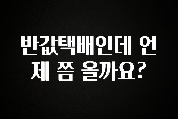 꾸준한 인기 반값택배인데 언제 쯤 올까요? 확인 부탁드립니다